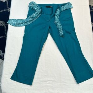 Guess teal capris size 28 with a belt! Perfect for summer time work